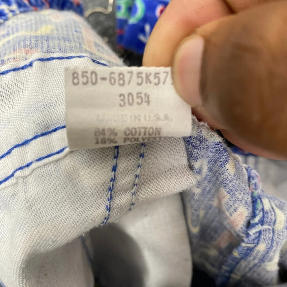 Vintage OshKosh Bgosh Alphabet Corduroy Overalls Blue 12 Months Made in USA 3054